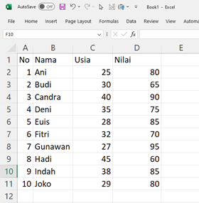 Rumus Menghitung Jumlah Data di Excel