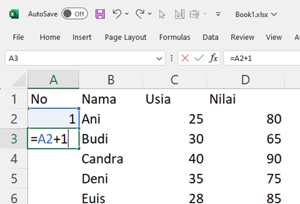 4 Cara Membuat Nomor Di Excel Secara Otomatis - Solusi Palam Raya